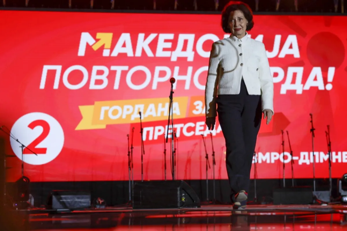 VMRO DPMNE's presidential candidate Gordana Davkova Siljanovska start her Presidenetial campaign with rally in Skopje