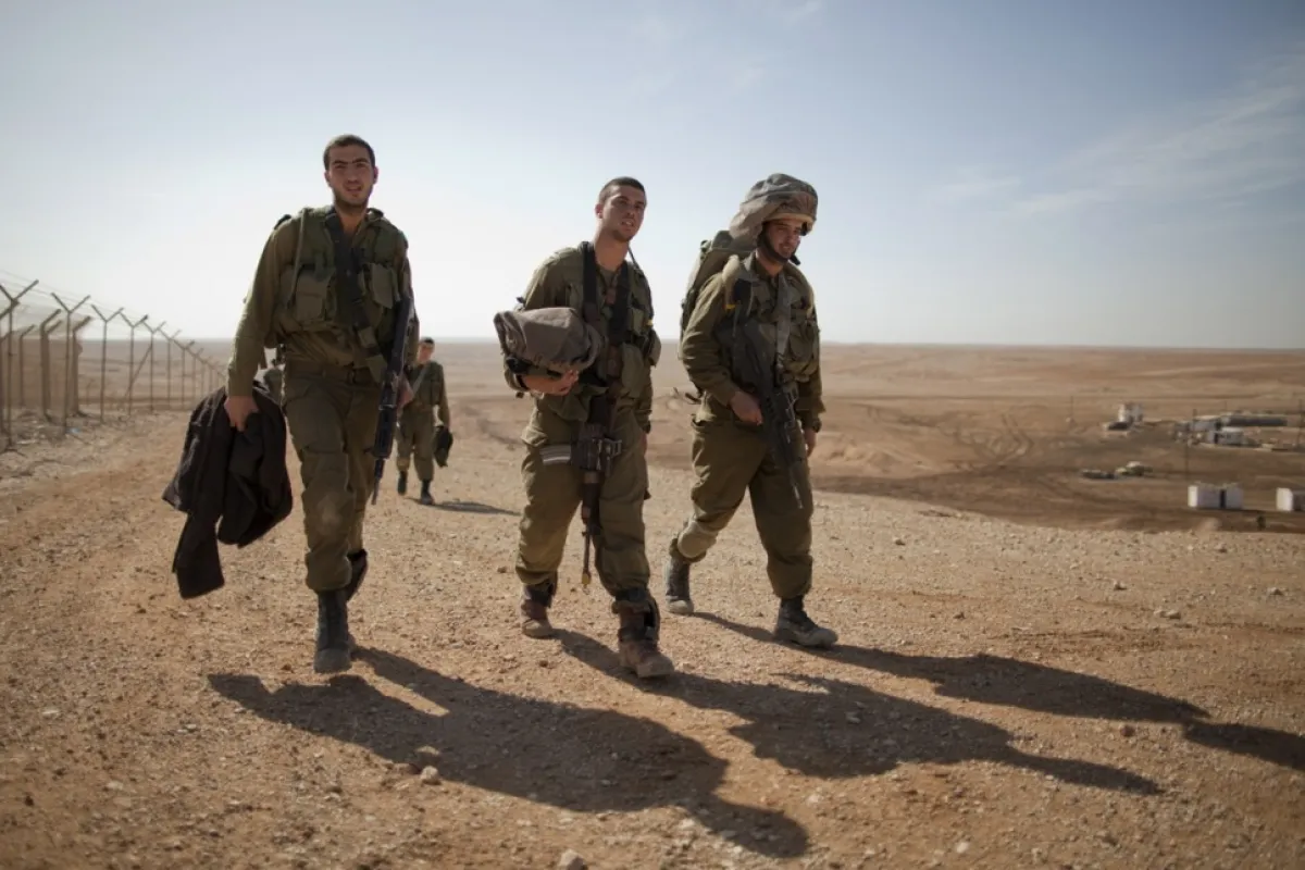 Israeli combined forces military exercise in Shizafon army base in Negev Desert