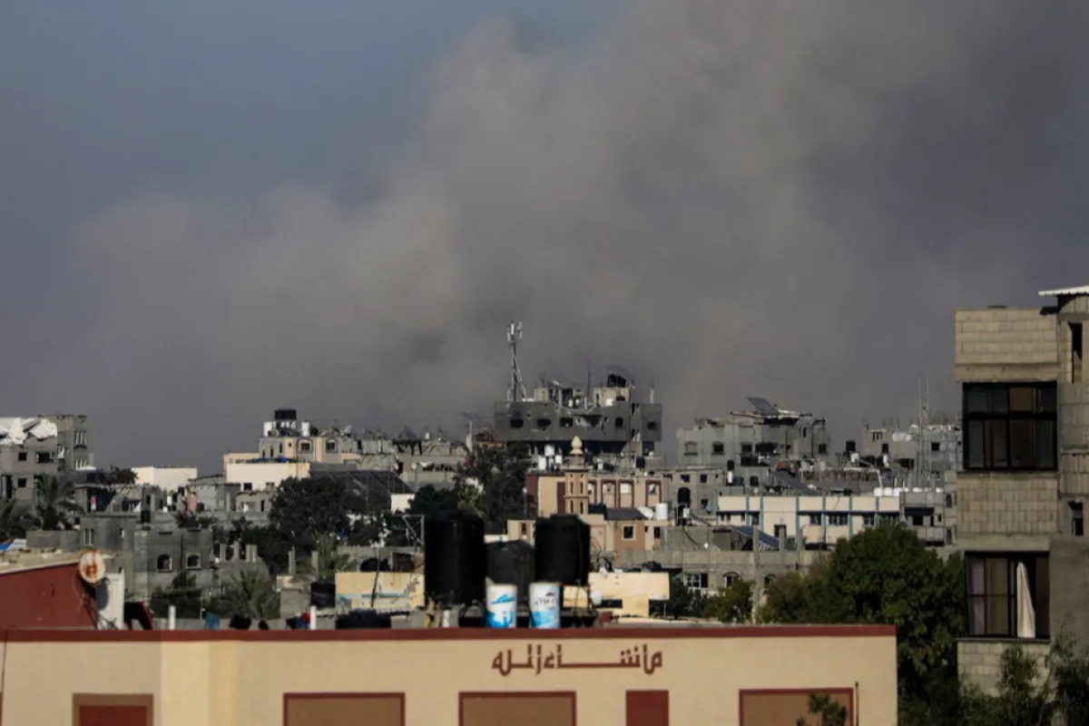 Smoke rises as Israeli army operation in Gaza continues