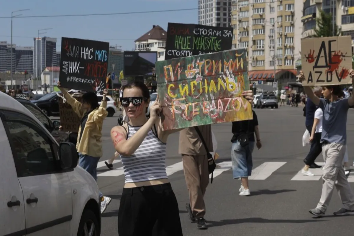 Rally in Kyiv calls for the return of Ukrainian prisoners of war