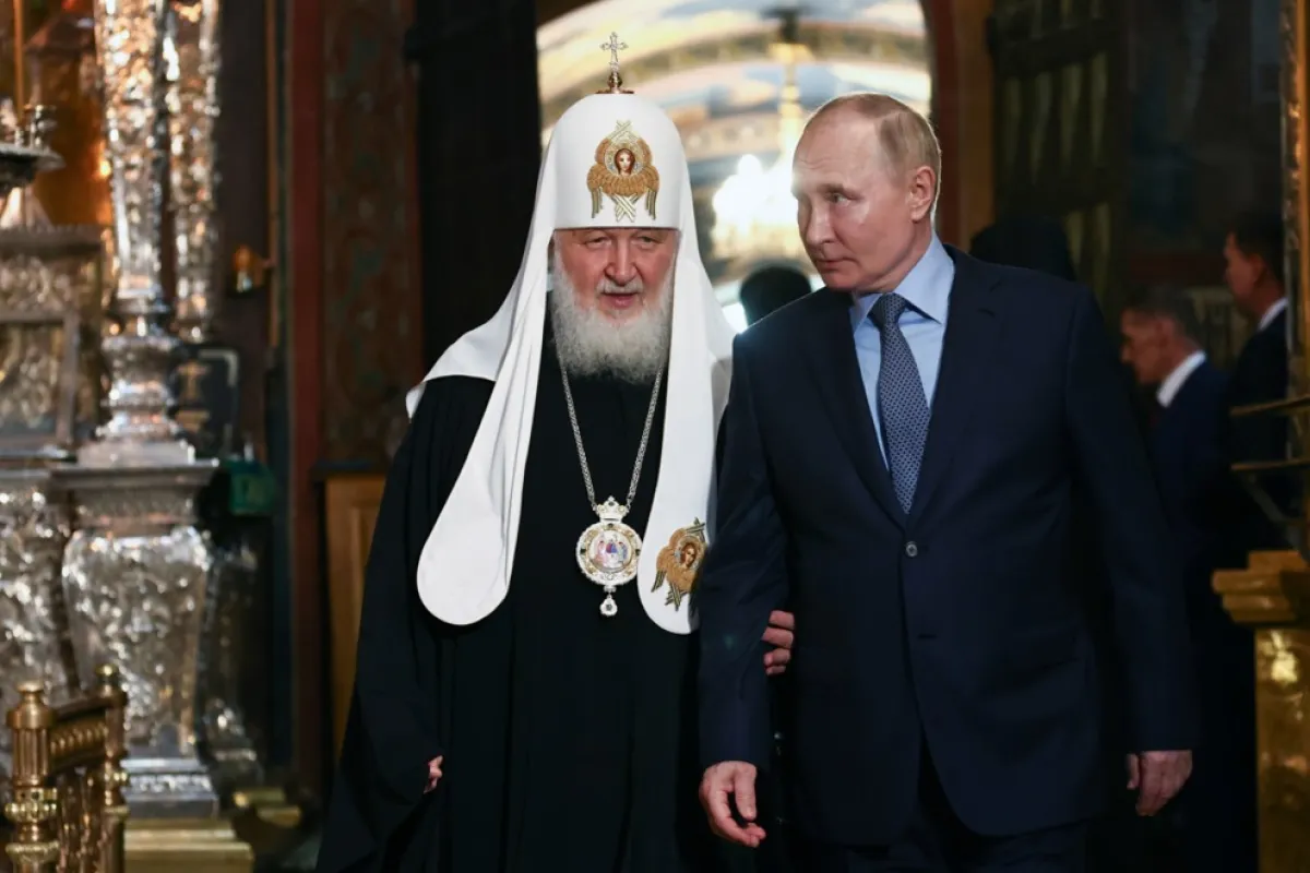 Russian President Putin visits Russian monastery Trinity Lavra of St. Sergius