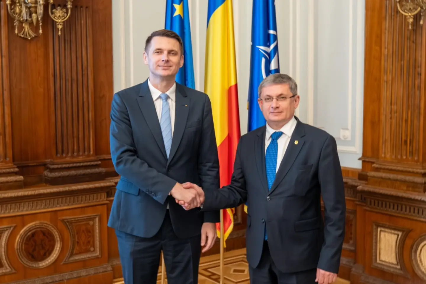 Președintele Senatului, întrevedere cu președintele Parlamentului R. Moldova