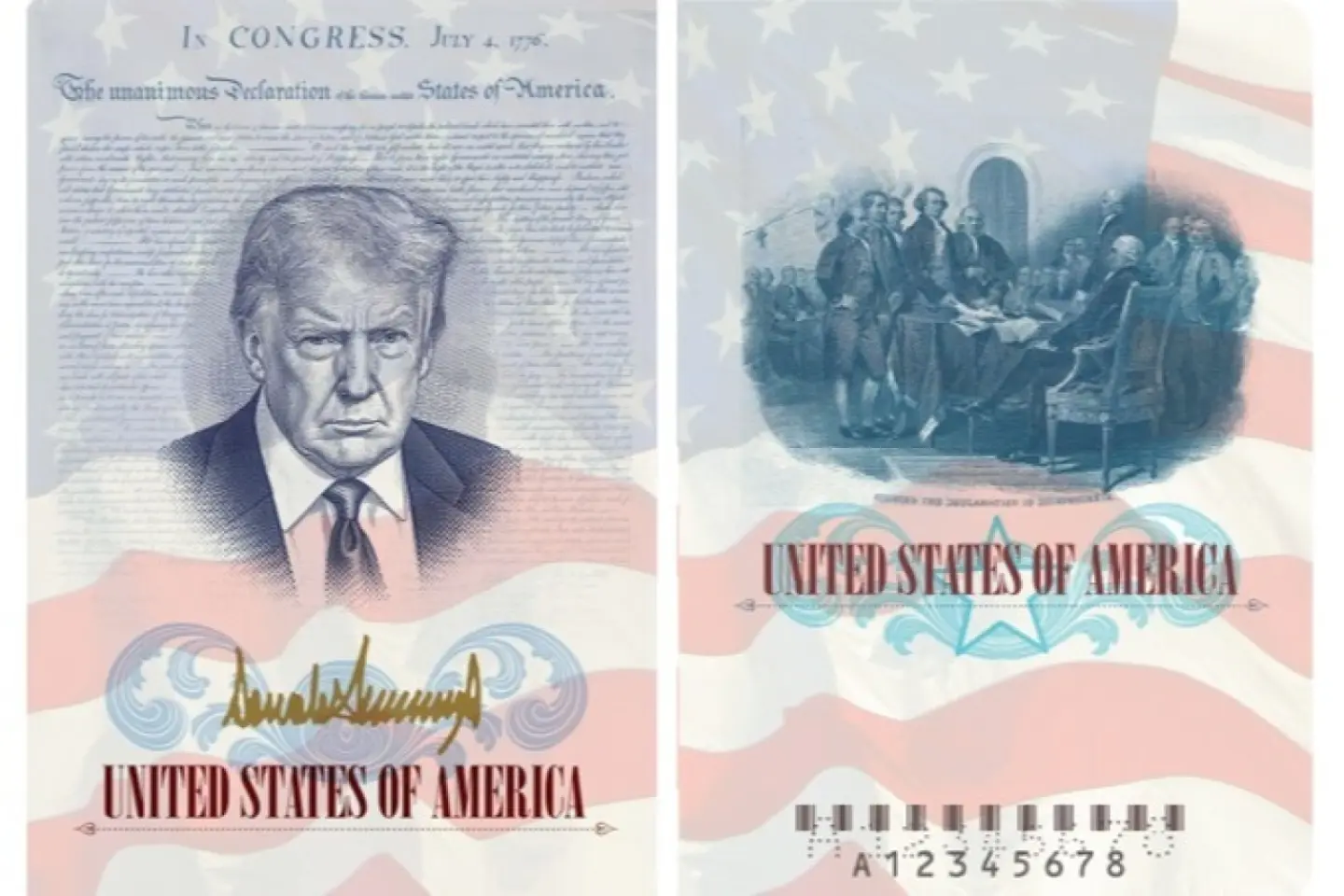 Chipul lui Trump ar urma să apară în noile pașapoarte americane