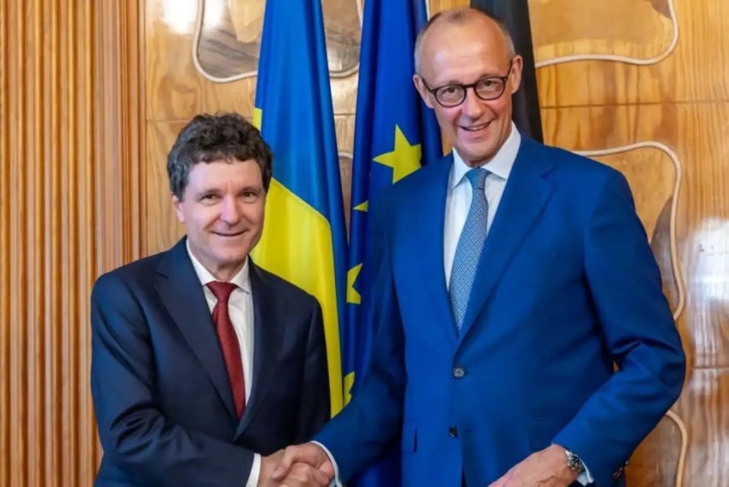 Nicușor Dan s-a întâlnit cu cancelarul Germaniei în Finlanda