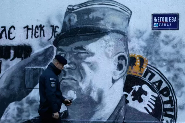 A “graffiti war” in Belgrade over a convicted war criminal