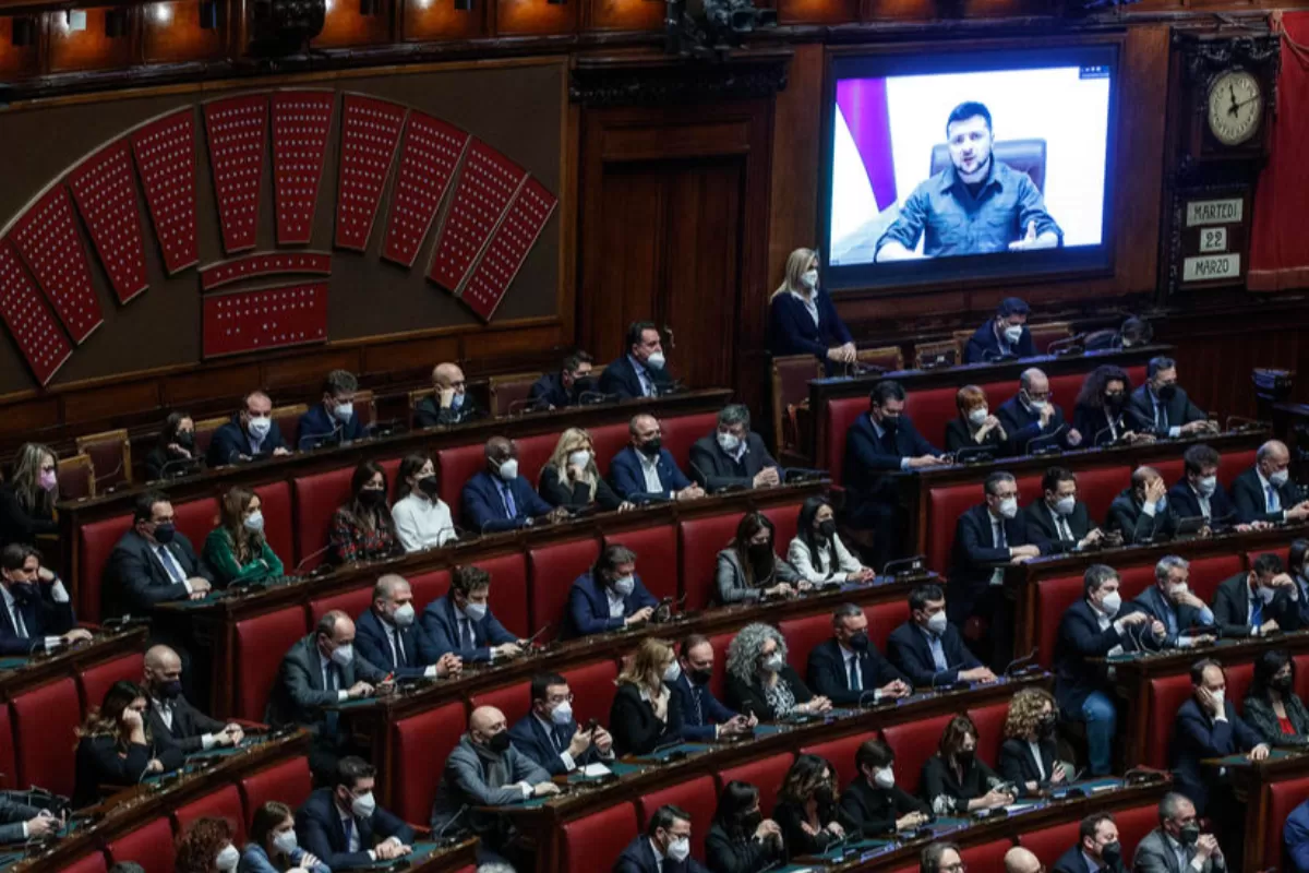 ITALY PARLIAMENT UKRAINE RUSSIA CONFLICT