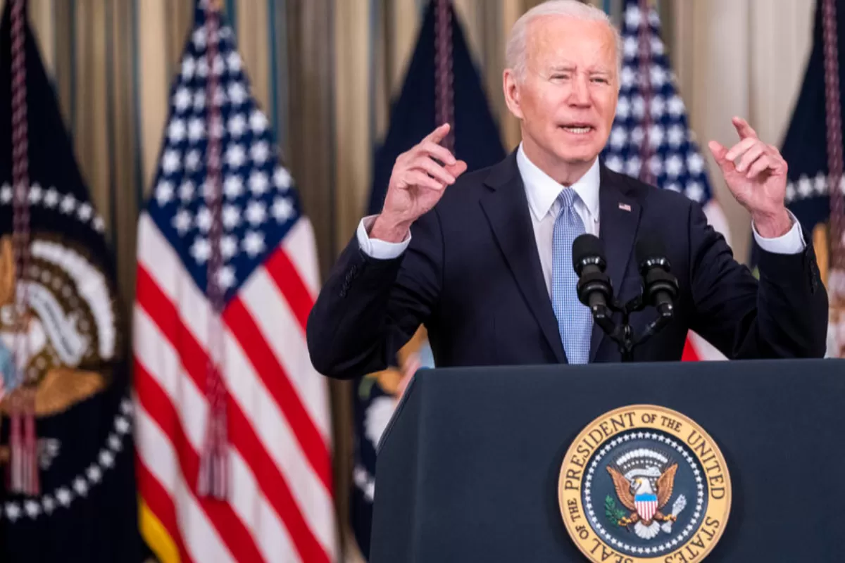 US President Joe Biden delivers remarks on the March jobs report