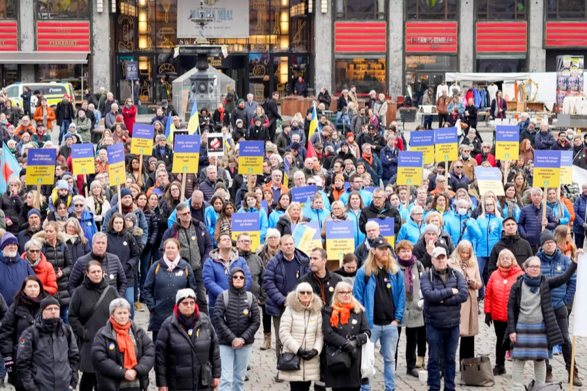Object Name: NORWAY PROTEST UKRAINE RUSSIA CONFLICT