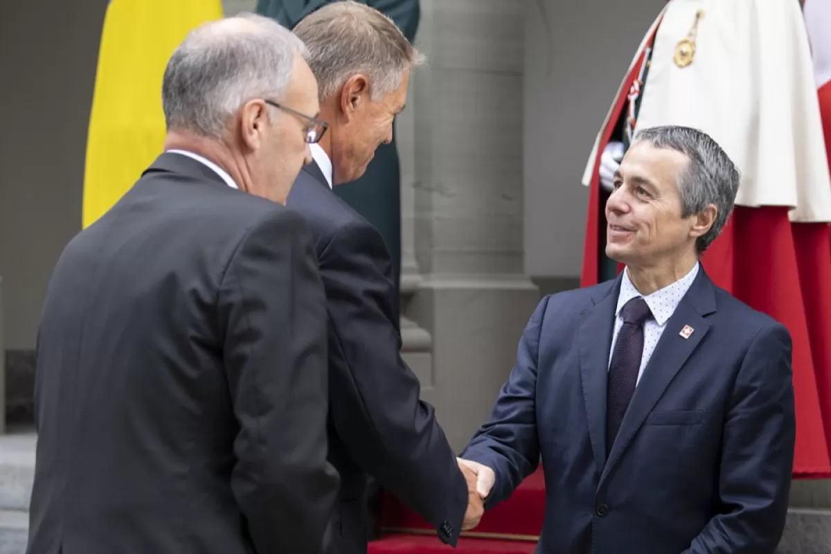 Romanian President Klaus Werner Iohannis in Switzerland