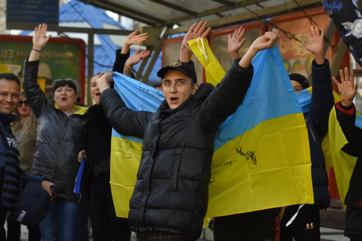 The inhabitants of Kherson after the Russian troops left