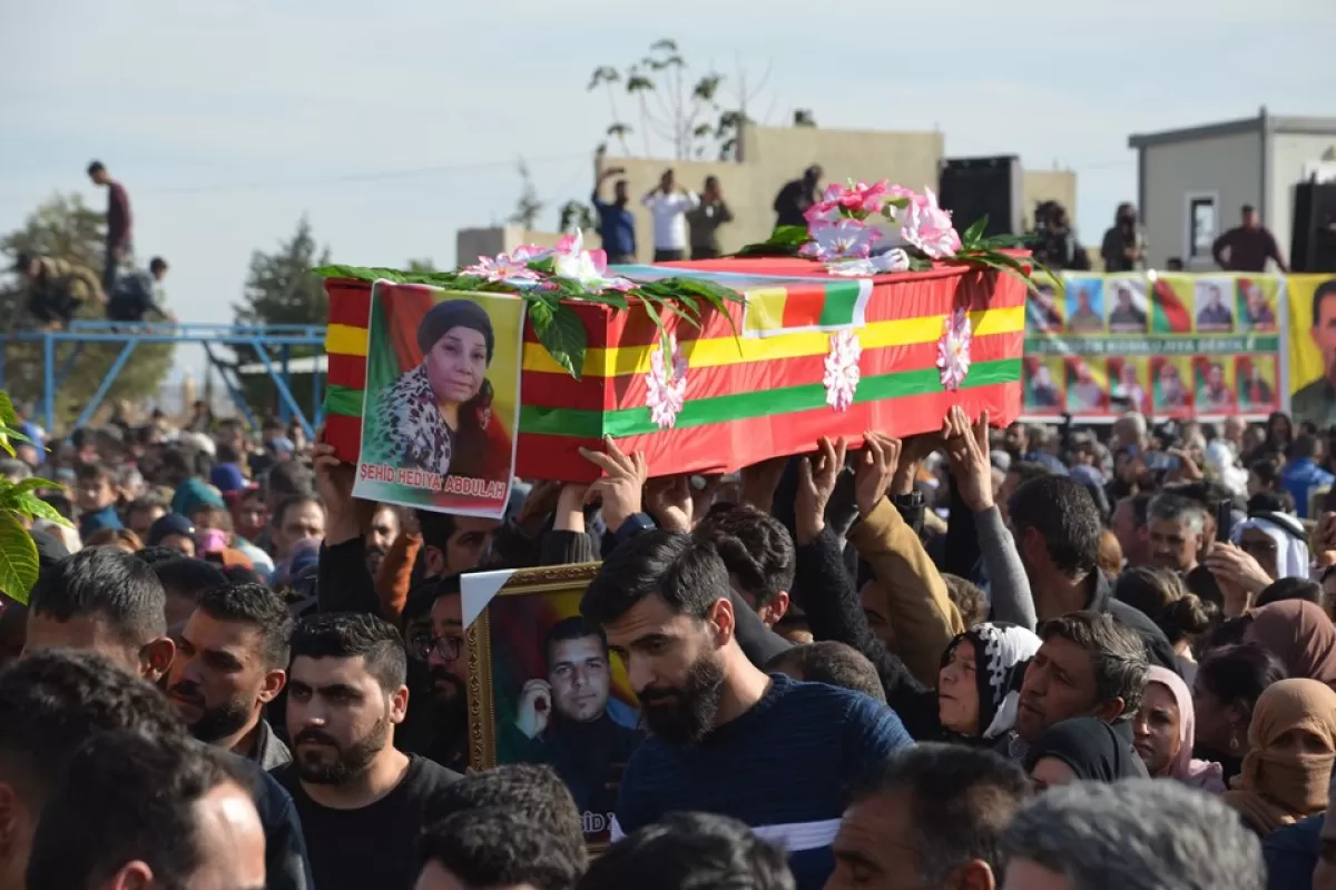 Turkish airstrike victims funeral in Syria
