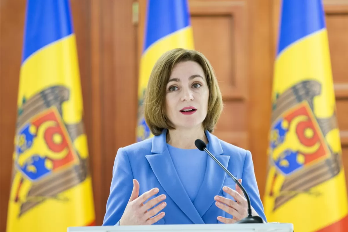 Președintele Republicii Moldova, Maia Sandu, la Chișinău, Republica Moldova, 27 octombrie 2022.