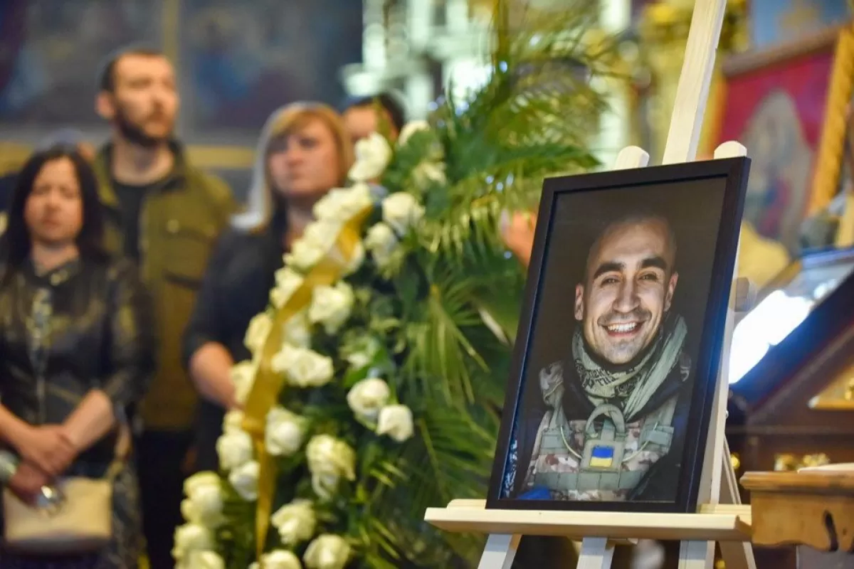 Funeral ceremony for Oleksandr Makhov