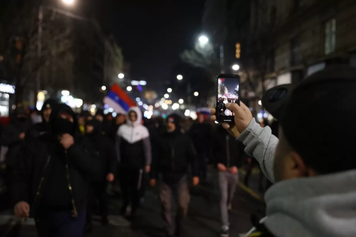 Protest in support of the Serbian population in Kosovo