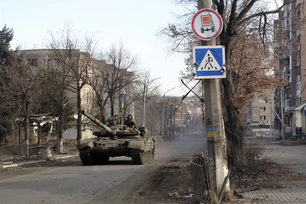 Situation on a front line near Bakhmut in Donetsk area