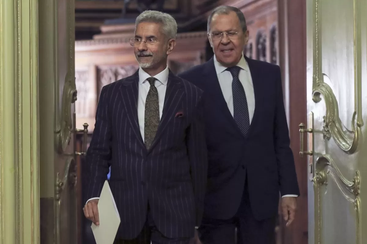 Russian foreign minister Sergei Lavrov meets with Indian External Affairs Minister Dr. Subrahmanyam Jaishankar