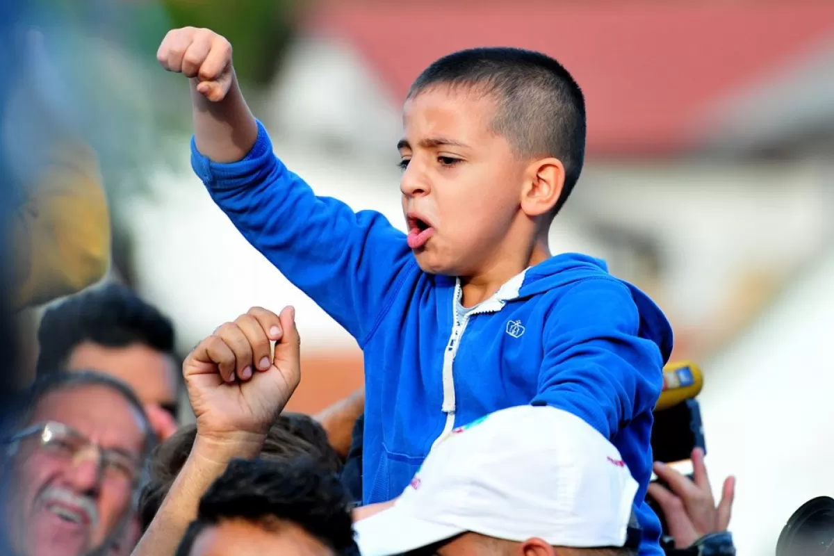 Migrants at the border to Slovenia