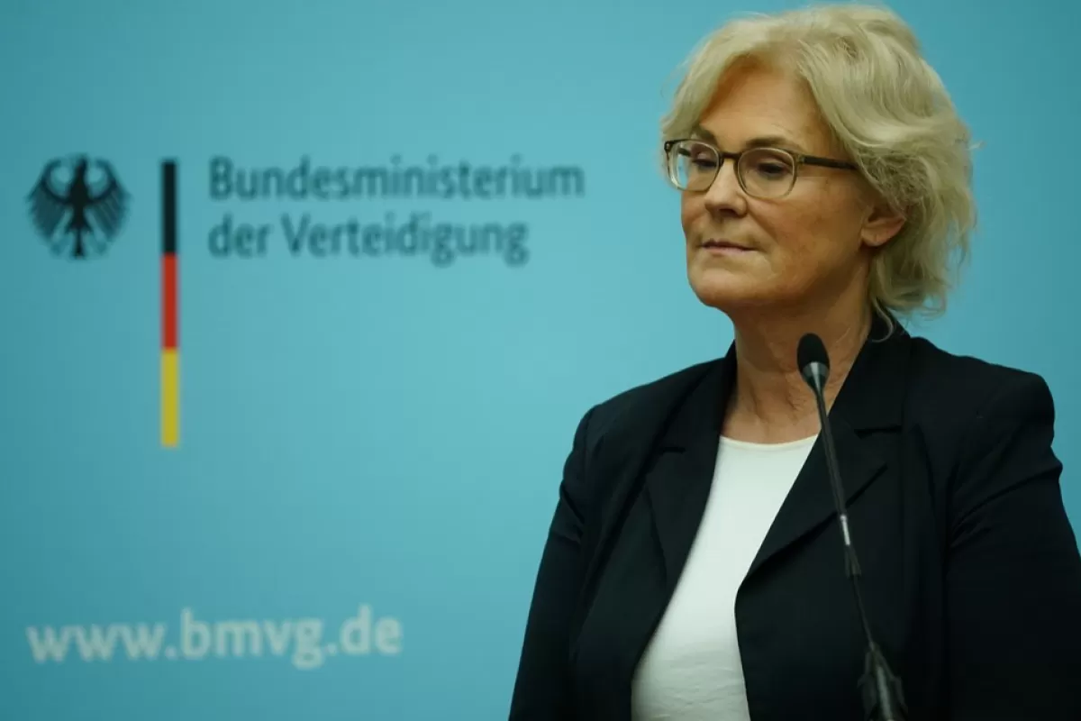 German Defense Minister Christine Lambrecht comments on Puma infantry fighting vehicle
