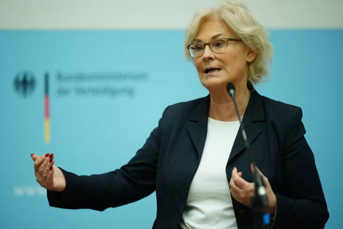 German Defense Minister Christine Lambrecht comments on Puma infantry fighting vehicle