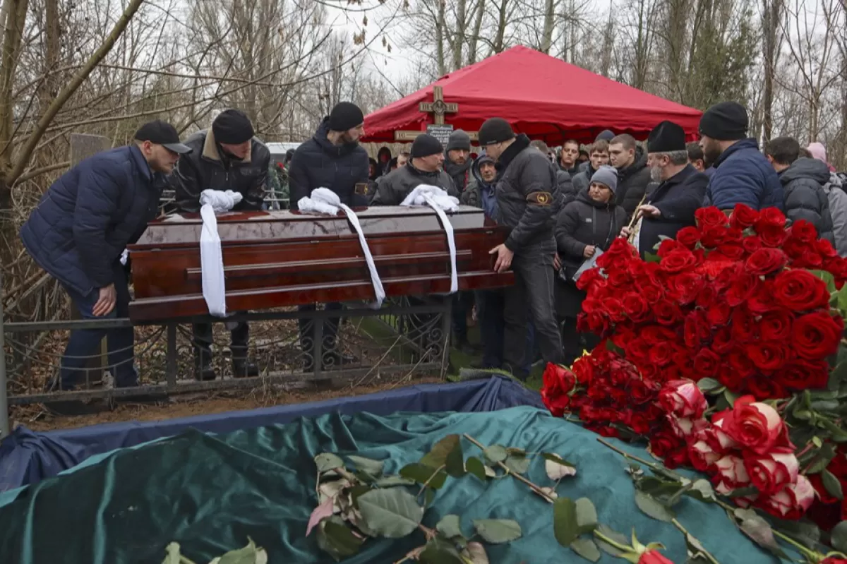 Funeral ceremony for Mykhailo Korenovsky, who was killed in Russian missile attacks hitting Dnipro