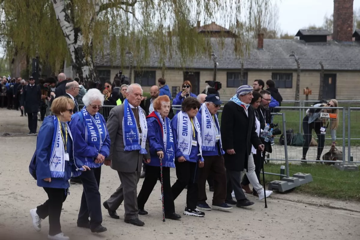 March of the Living at the former Nazi concentration death camp Auschwitz