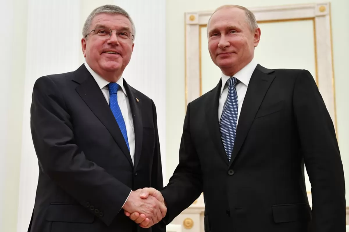 IOC President Thomas Bach visits Moscow