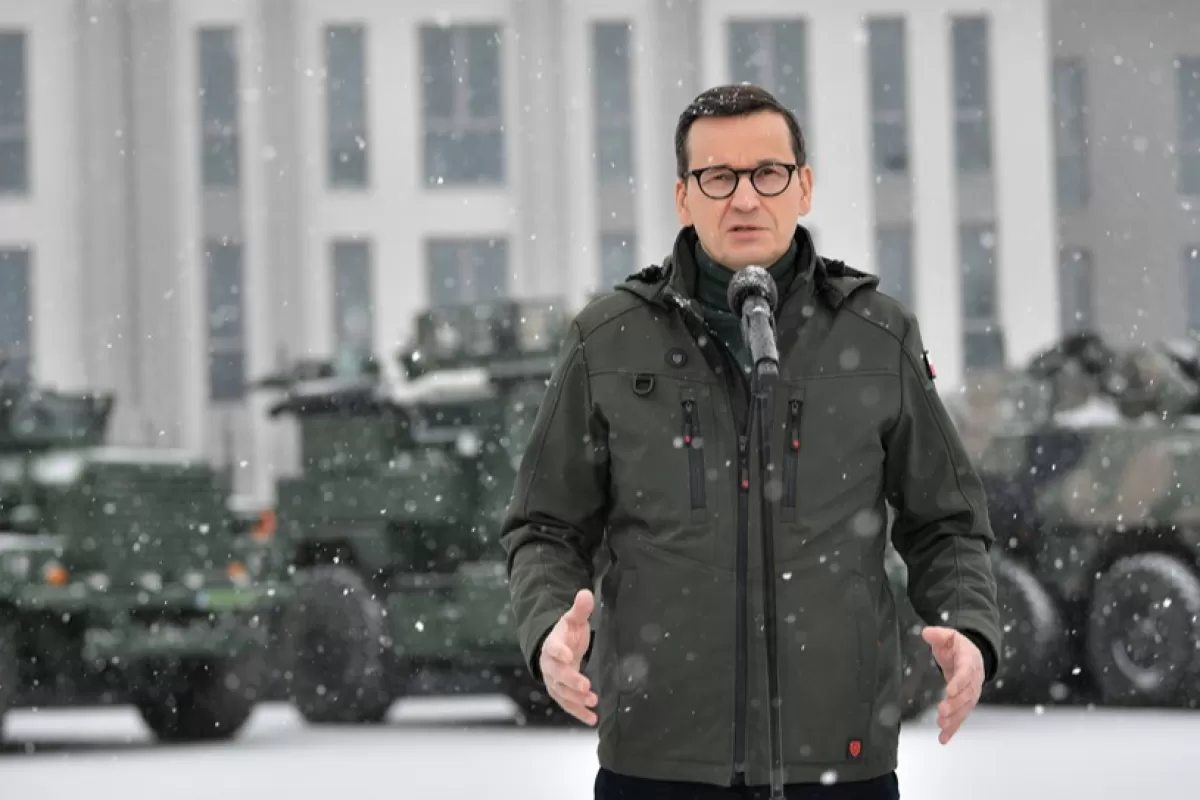 Polish Prime Minister Mateusz Morawiecki press conference