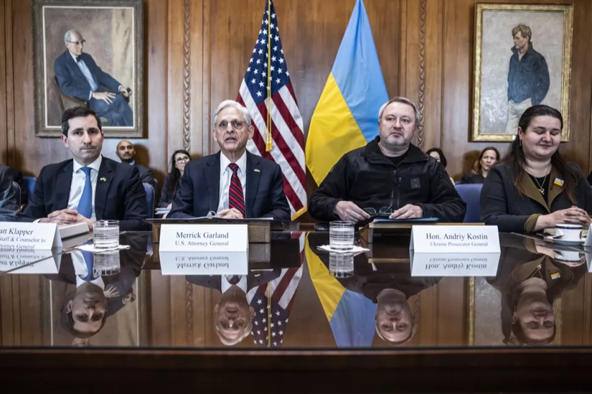 Attorney General Garland meets with Ukrainian Prosecutor General Andriy Kostin in DC