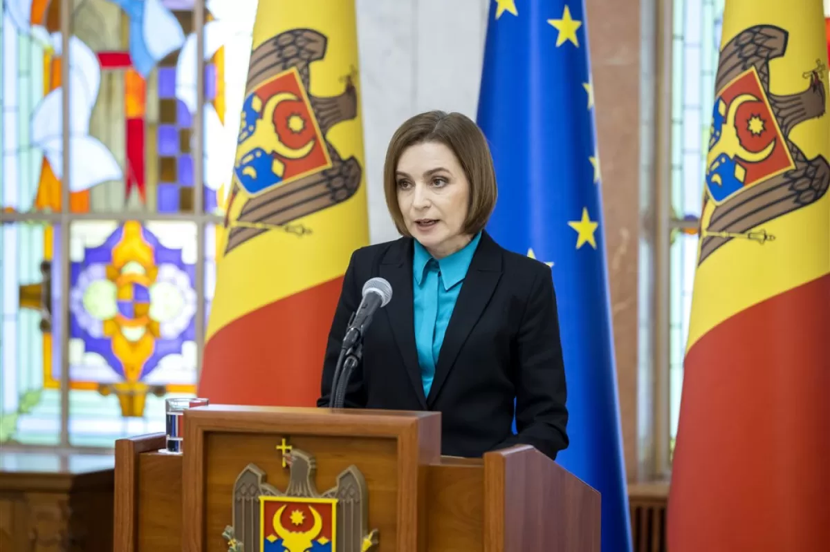 Moldova's president delivers remarks about national security