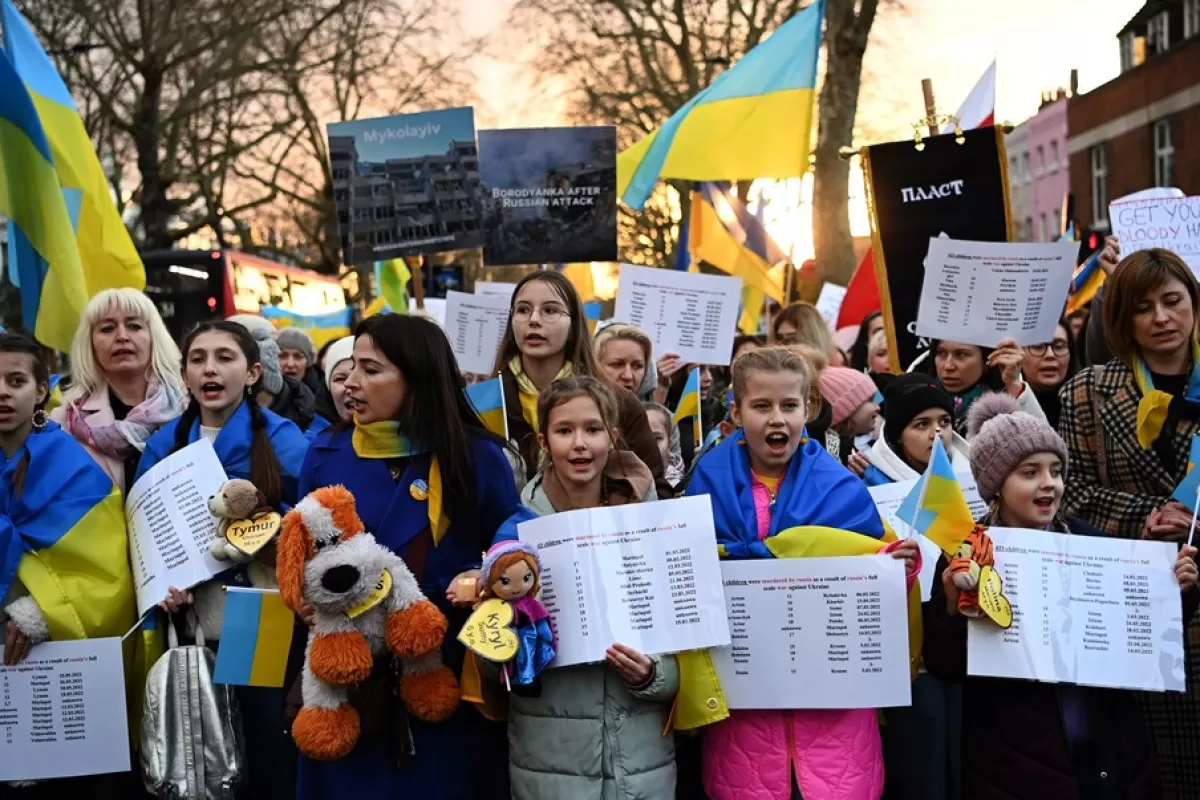 London marks first anniversary of the Russian invasion of Ukraine