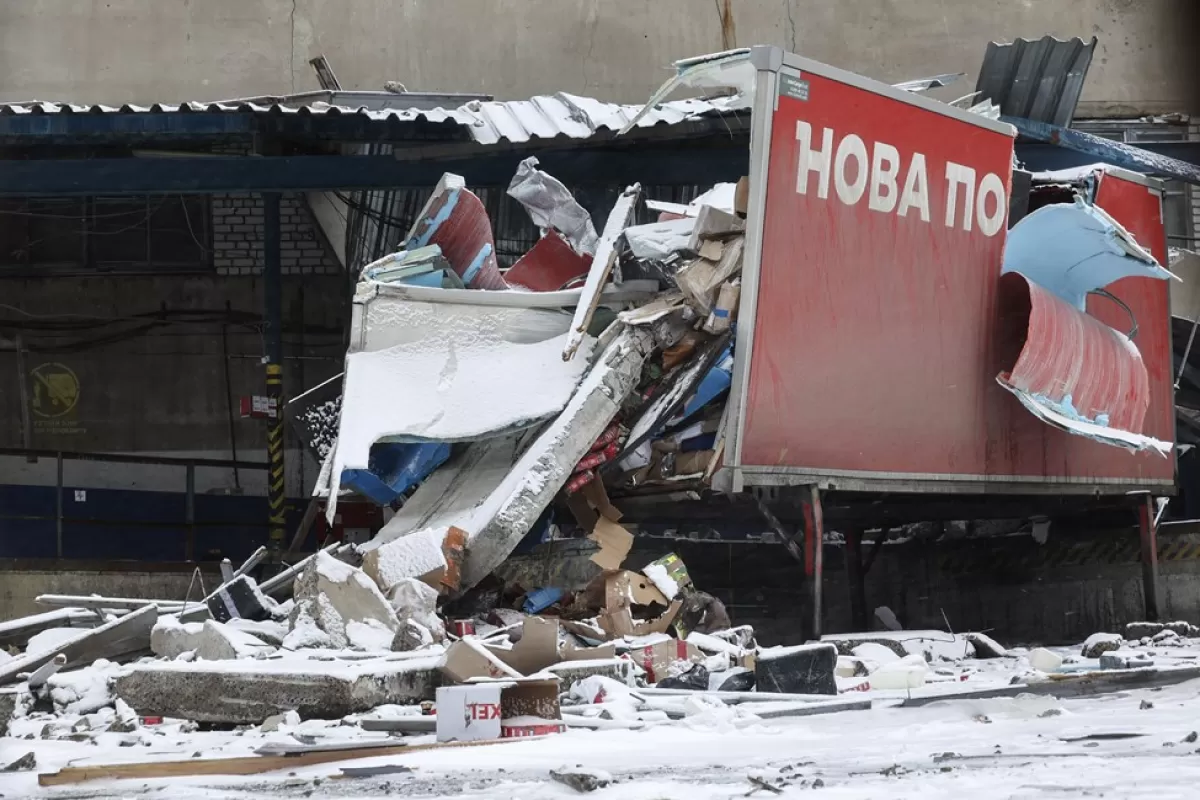At least one man injured after a missile strike hit Kharkiv