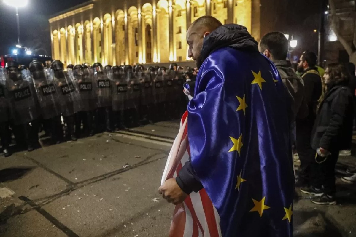 Protests against 'Foreign Agents Law', in Tbilisi