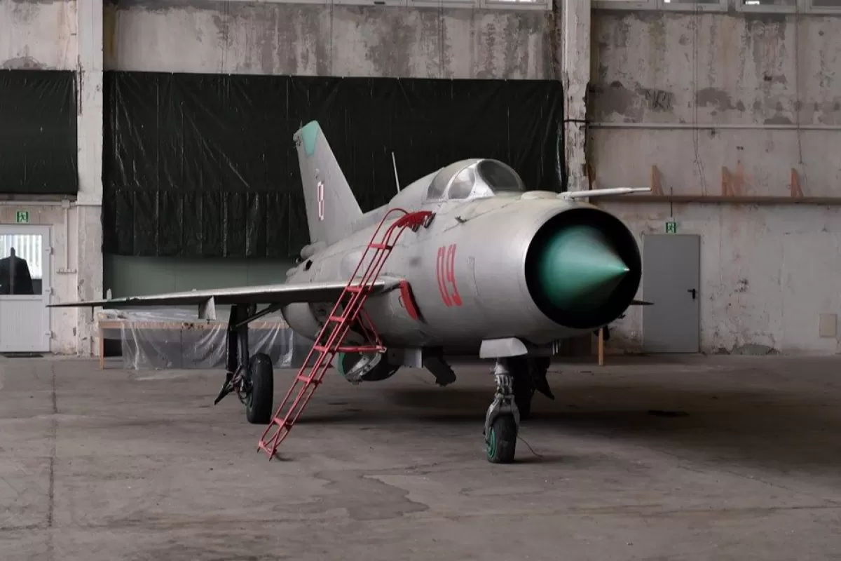 MiG21 fighter plane at the Museum of Aviation and Military Technology in Rogow