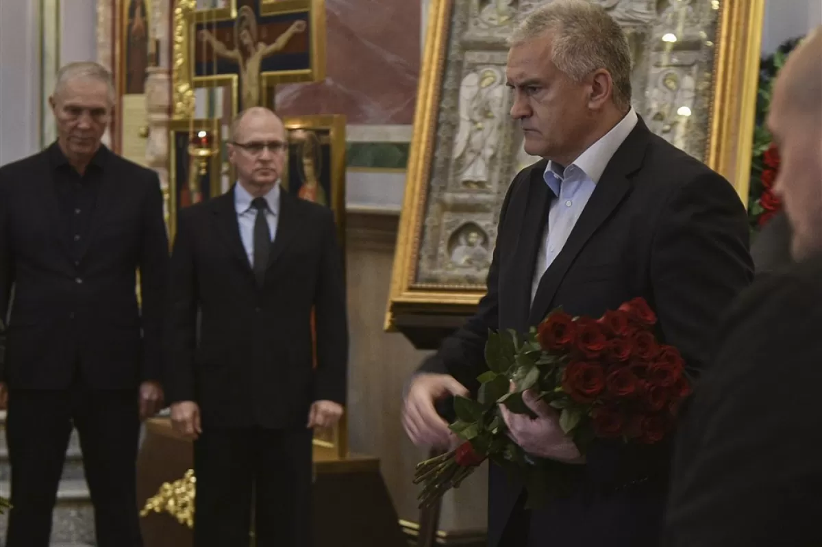 Mourning ceremony for late Russian-installed Kherson Region military and civil administration deputy head Kirill Stremousov