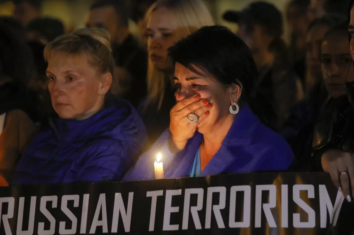 Rally in Kyiv in memory of the Ukrainian prisoners of war killed in the Olenivka detention center blast in July
