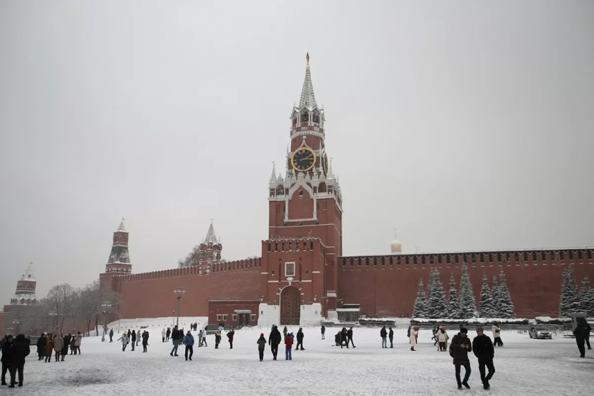 Snowfall in Moscow