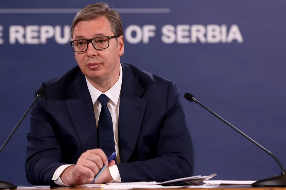 Serbian president holds presser on Kosovo local elections aftermath