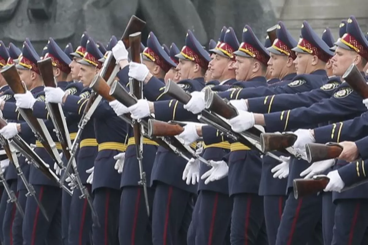 Victory Day celebrating in Kiev.