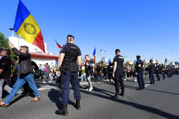 Jandarmeria București a dat amenzi de peste 80 de mii de lei participanților la protestul organizat de AUR