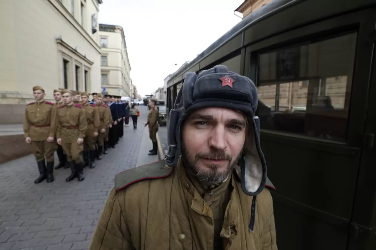 Rehearsal for 78th anniversary of Victory Day parade in St. Petersburg