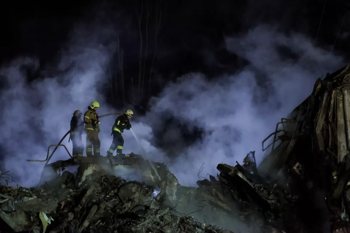 Aftermath of Russian missile attack hitting an apartment block in Dnipro, southeastern Ukraine