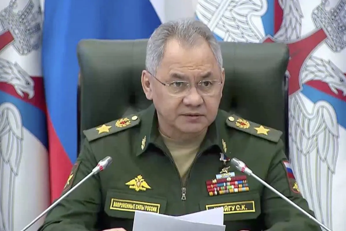 ussian Defense Minister Sergei Shoigu attend a meeting of the Collegium of the Russian Defense Ministry