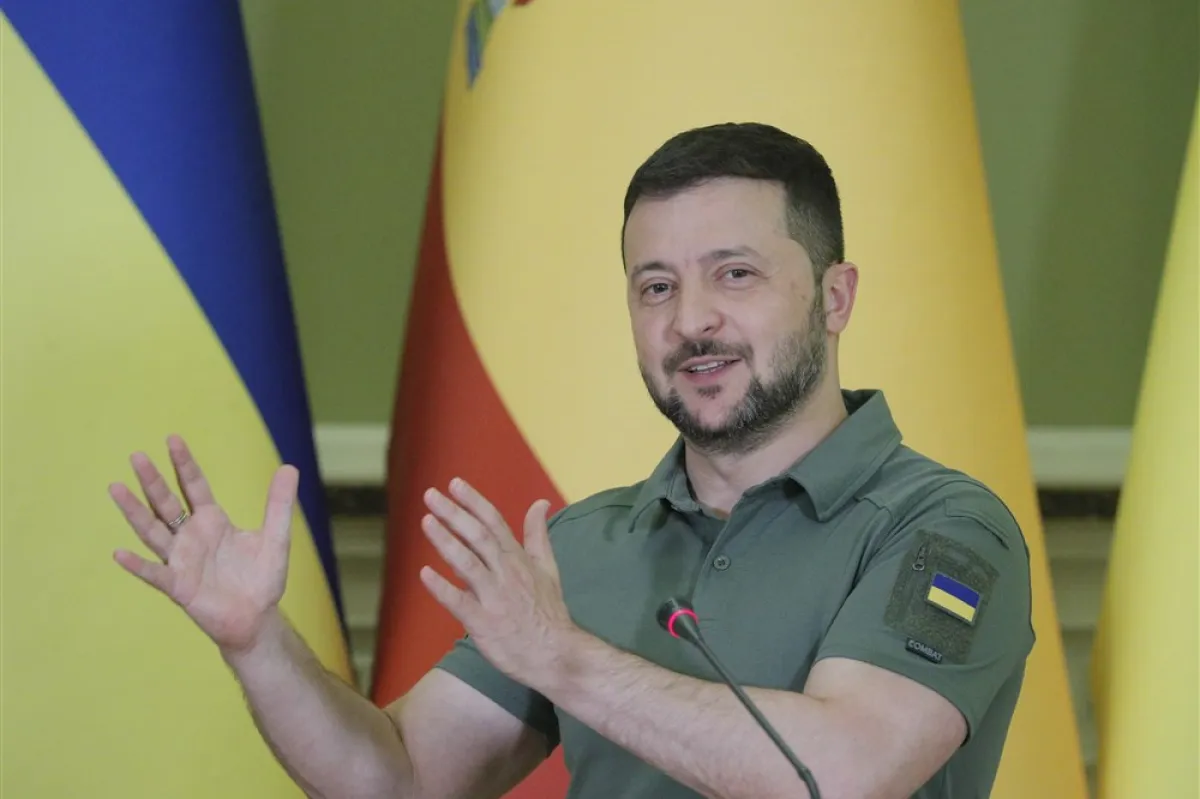Spain's Prime Minister Pedro Sanchez visits Kyiv