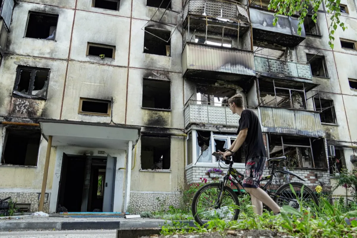Damage in Russian border town Shebekino after Ukrainian shelling
