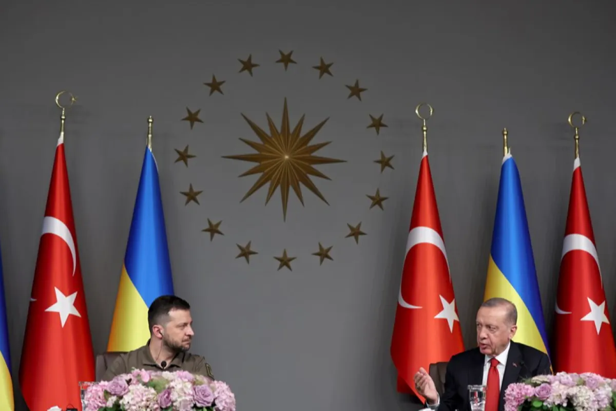 Ukrainian President Zelensky and Turkish President Erdogan joint press conference in Istanbul