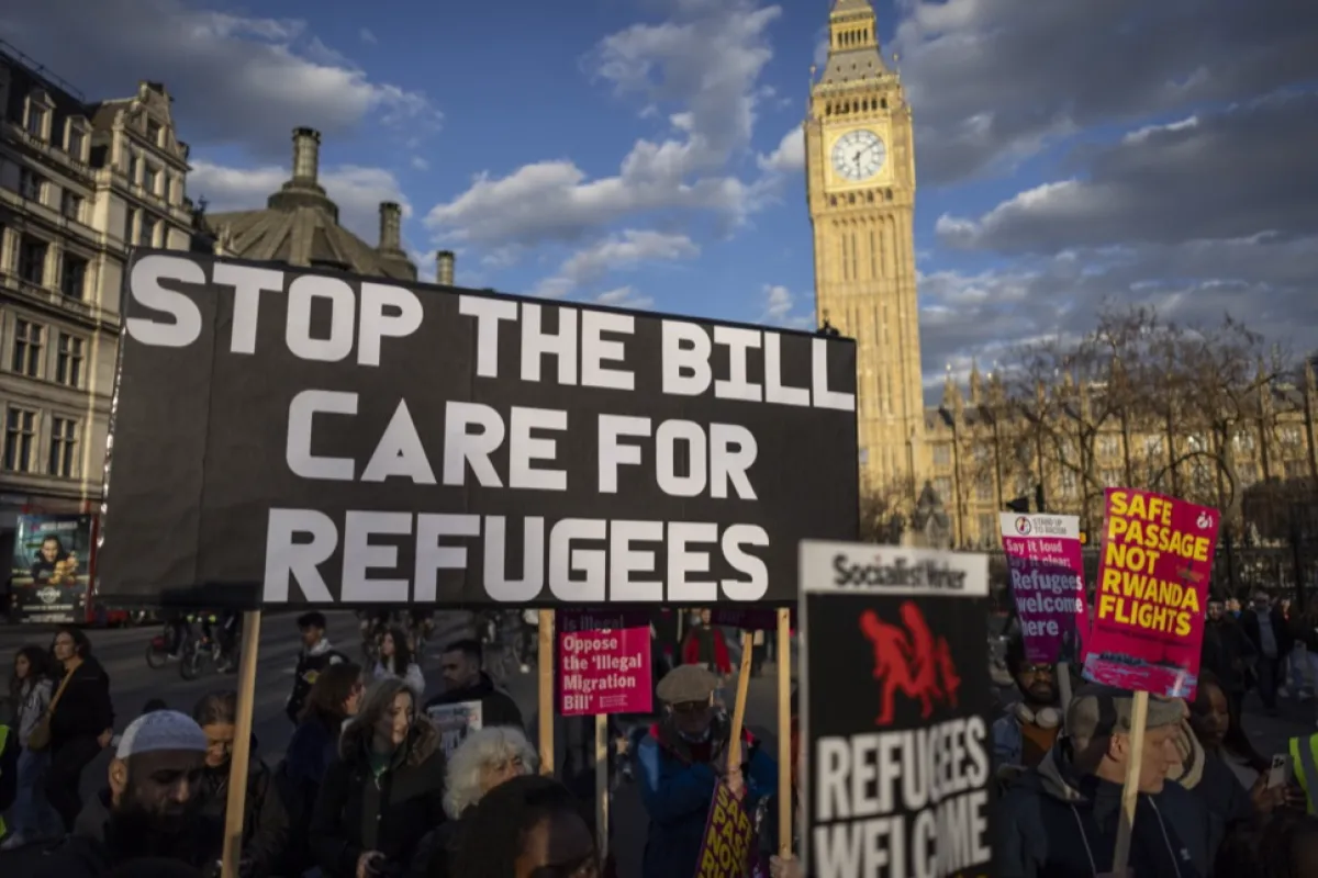 Protest against the British government's Illegal Migration Bill