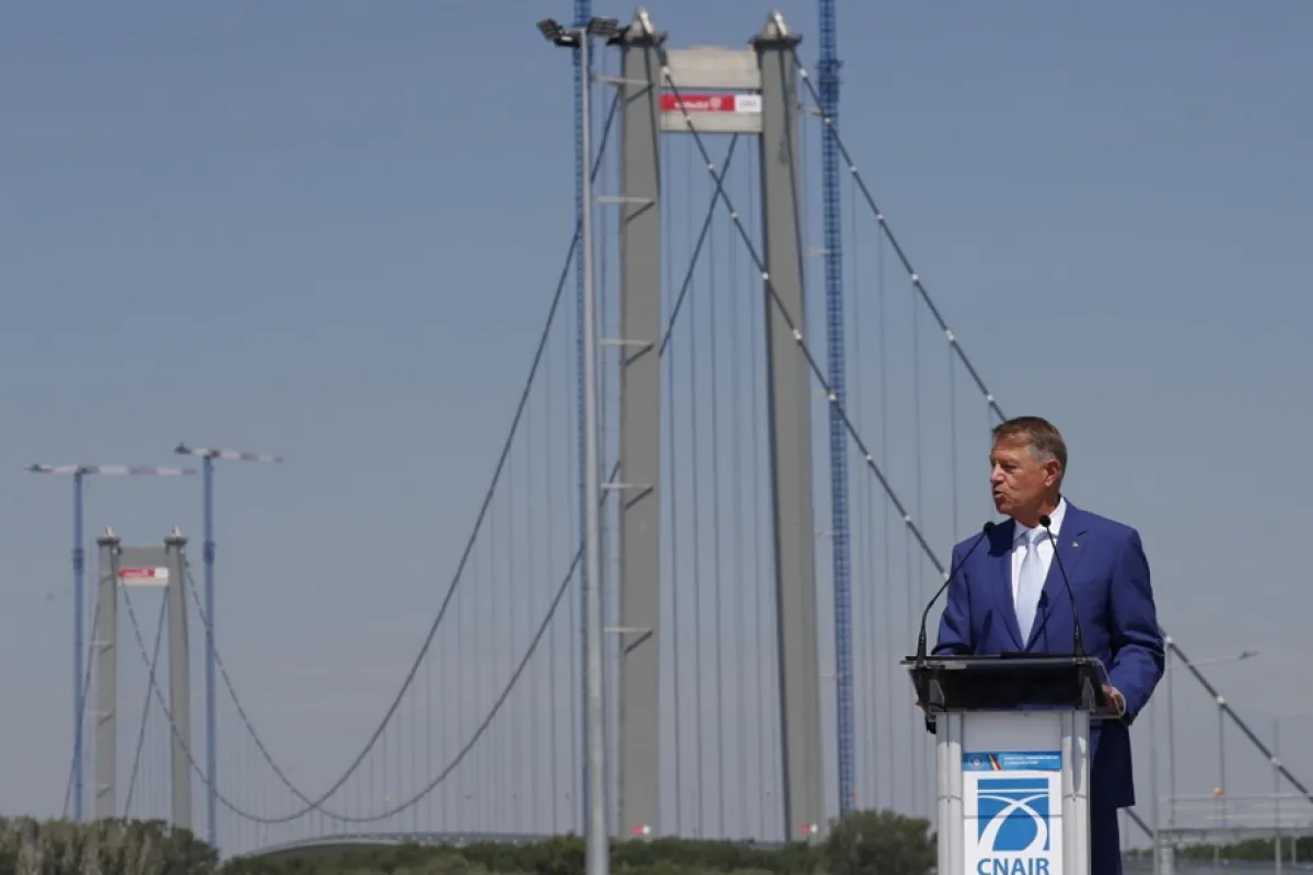 Braila suspended bridge over Danube opening ceremony