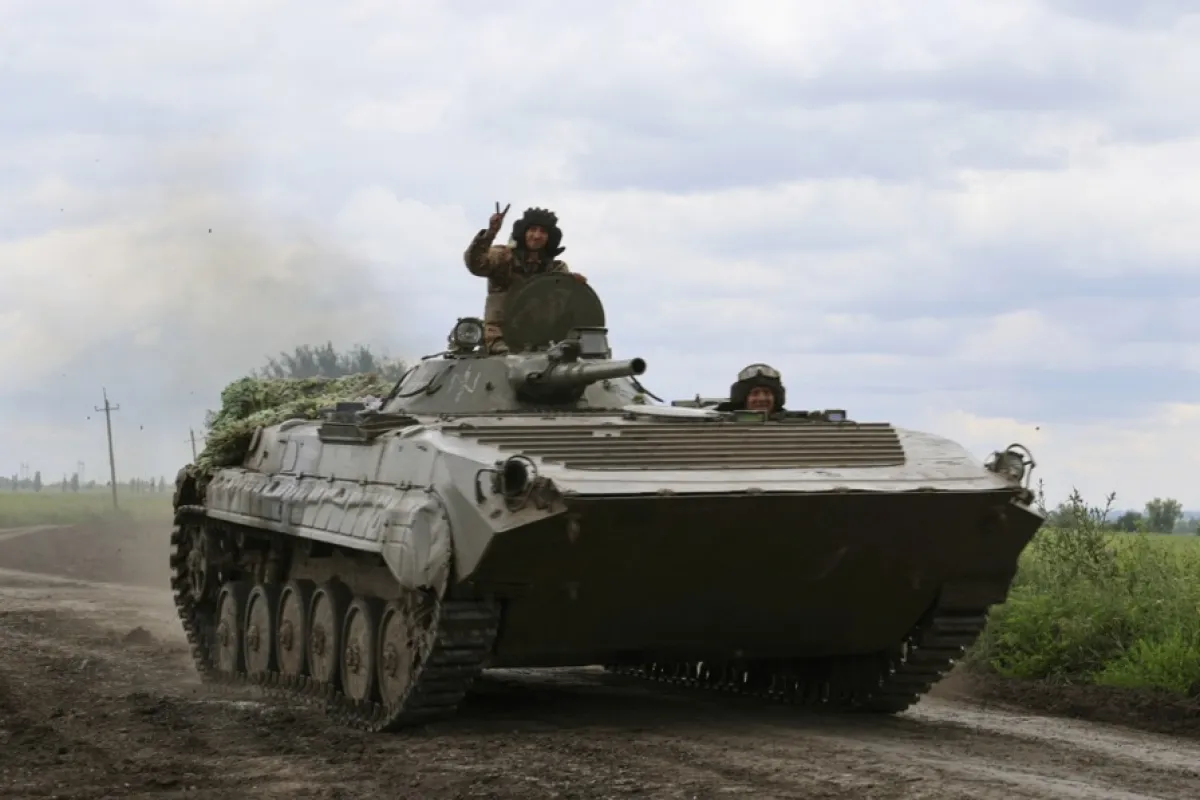 Ukrainian forces near the frontline city of Bakhmut, eastern Ukraine
