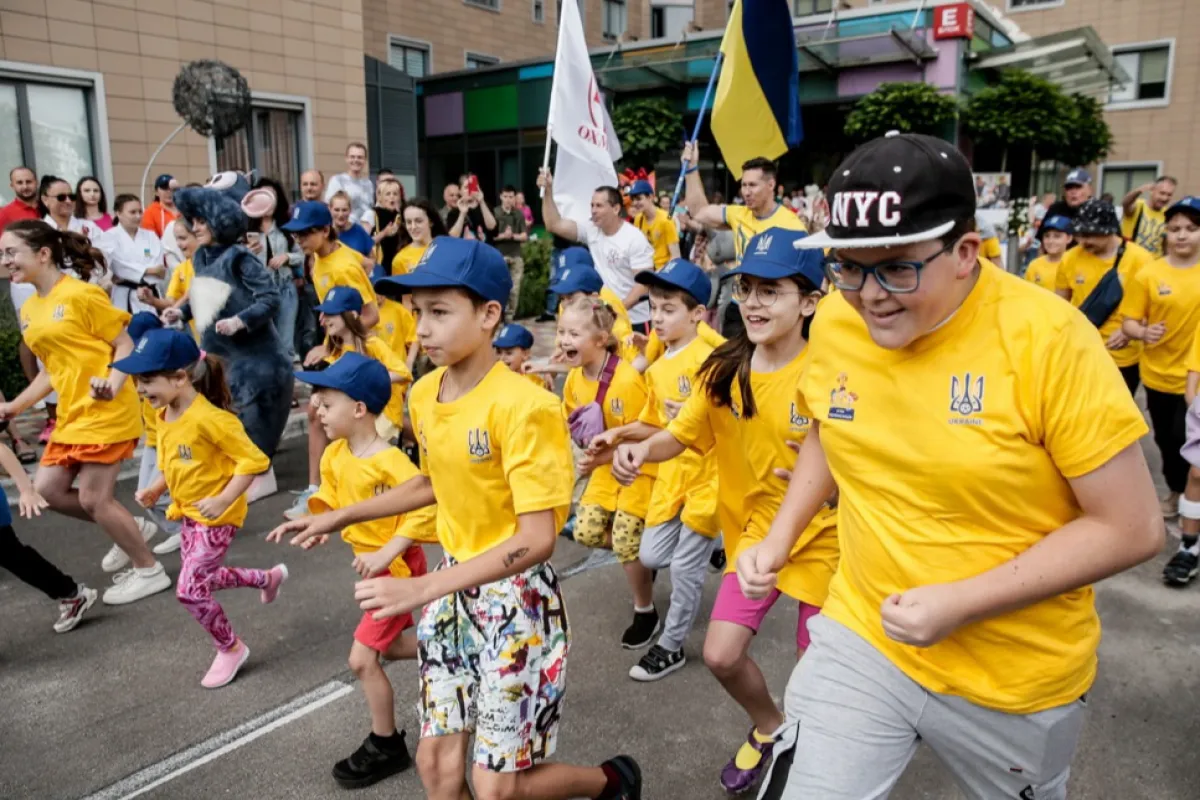 Ukraine hospital holds sport event for children who recovered from diseases