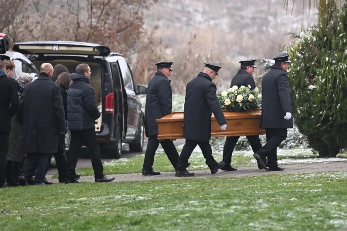 Funeral for a vicitim of a rocket explosion in Przewodow